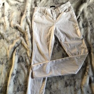 All white denim jeans